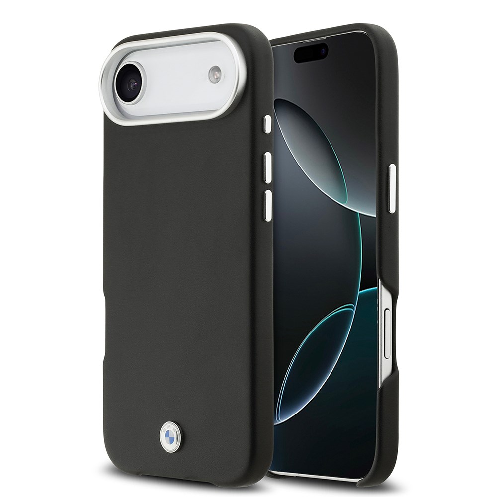 Apple iPhone 17 Air Kılıf BMW Orjinal Lisanslı M-safe Şarj Özellikli Metal Logolu Tam Kaplama Deri Kapak
