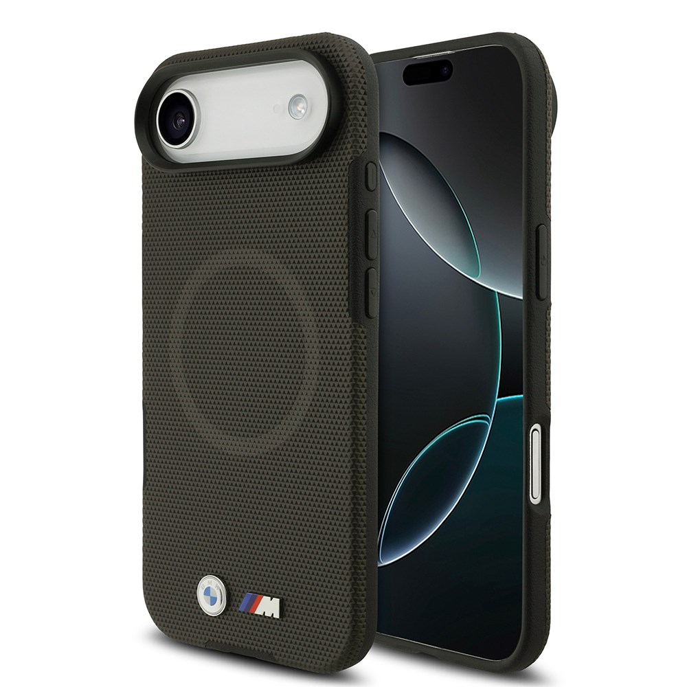 Apple iPhone 17 Air Kılıf BMW Orjinal Lisanslı M-safe Şarj Özellikli Metal Logolu Delikli M Dizayn Deri Kapak