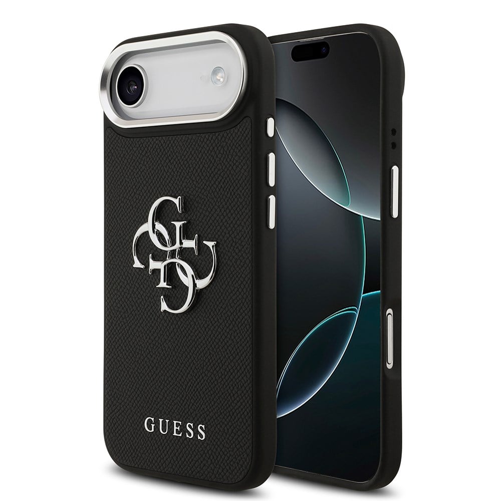 Apple iPhone 17 Air Kılıf Guess Orjinal Lisanslı PU Deri 4G Büyük Metal Logo Dizaynlı Kapak