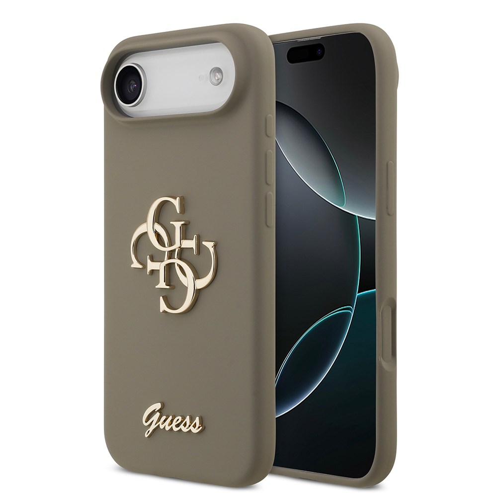 Apple iPhone 17 Air Kılıf Guess Orjinal Lisanslı Grained Yazı Logolu Kapak