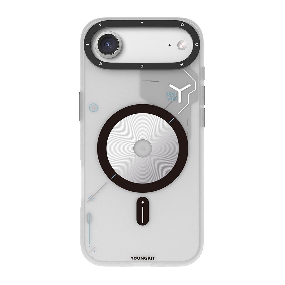 Apple iPhone 17 Air Kılıf M-safe Şarj Özellikli Disk Desenli Youngkit Disc Battle Kapak