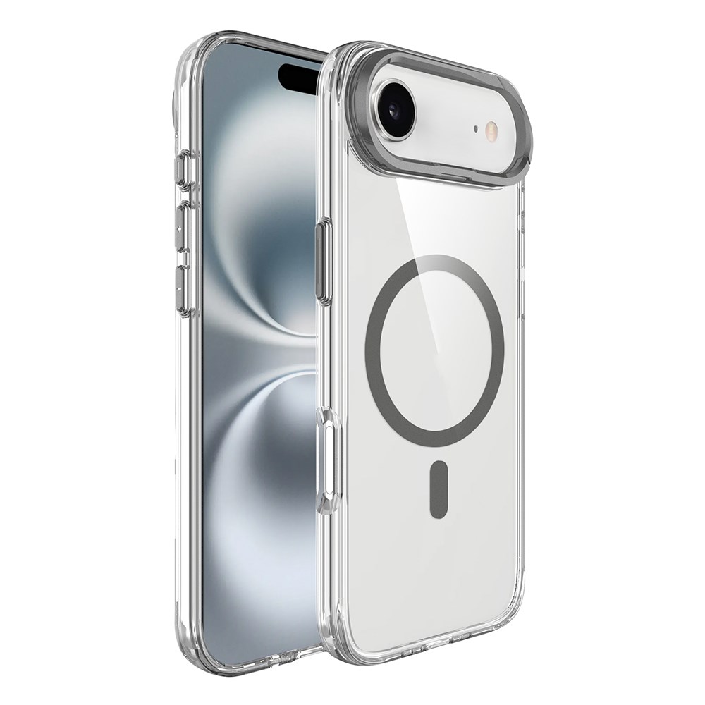 Apple iPhone 17 Air Kılıf M-safe Şarj Özellikli Airbagli Kamera Standlı Zore Azor Kapak