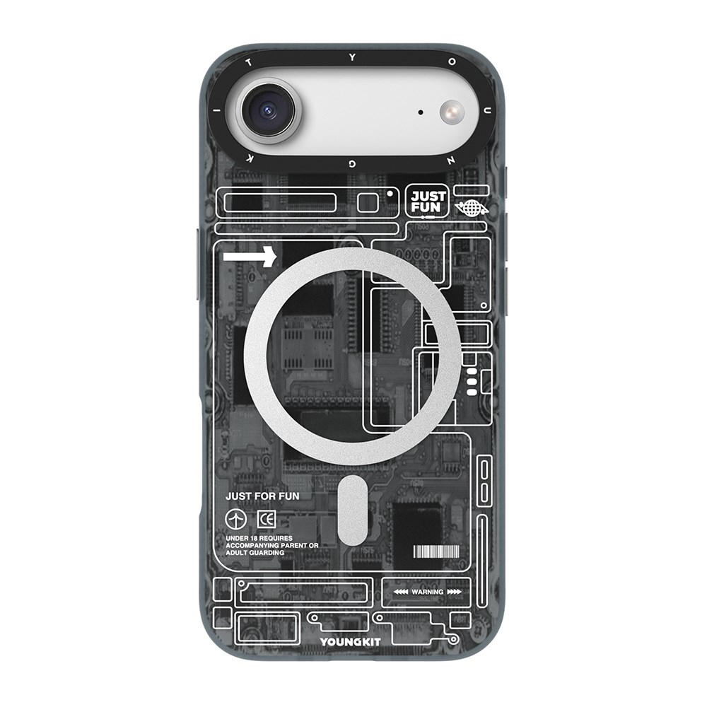 Apple iPhone 17 Air Kılıf M-safe Şarj Özellikli Kamera Denetim Butonlu Youngkit Technology Serisi Kapak
