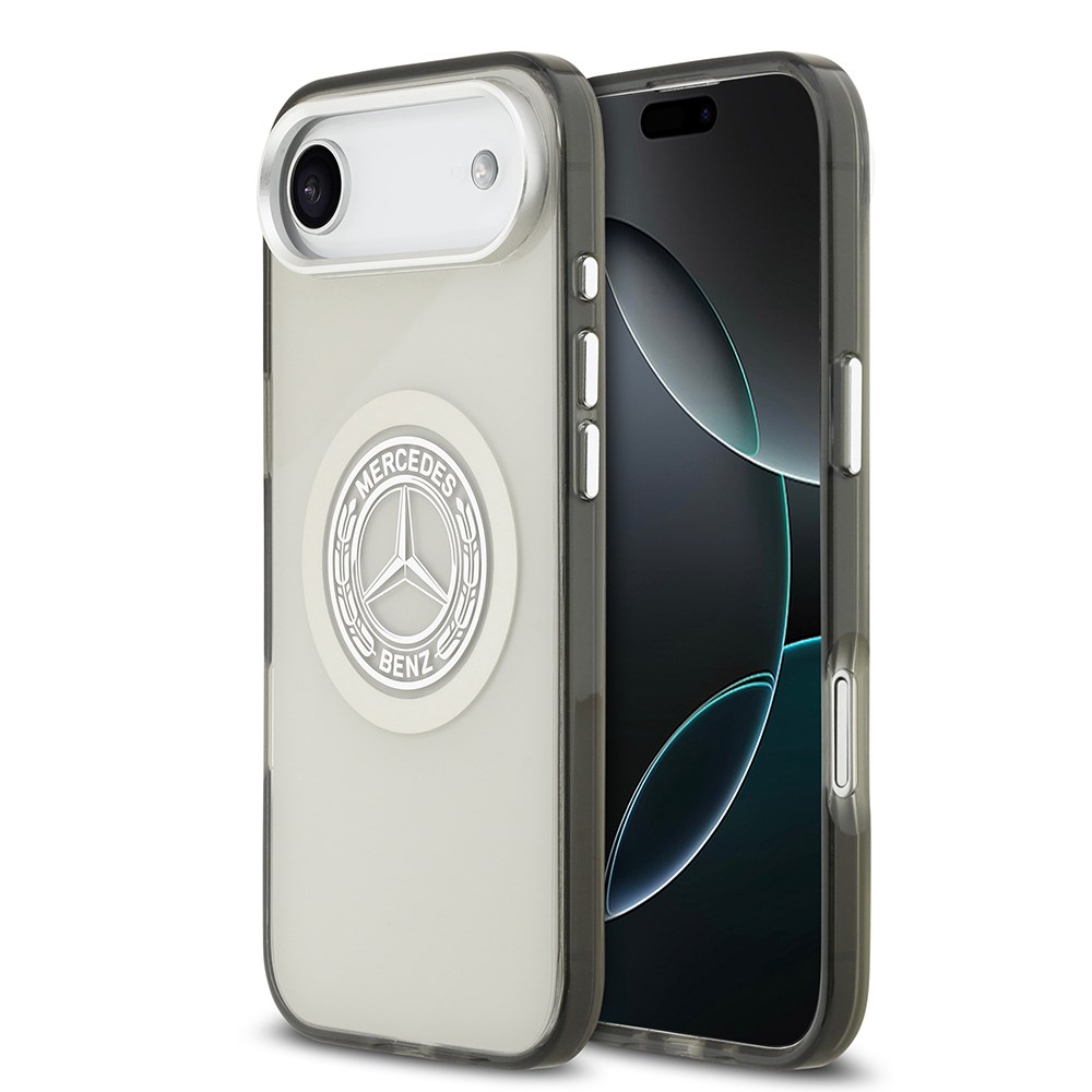 Apple iPhone 17 Air Kılıf Mercedes Benz Orjinal Lisanslı M-safe Şarj Özellikli Çift Katmanlı PC Nostaljik Yıldız Dizayn Kapak
