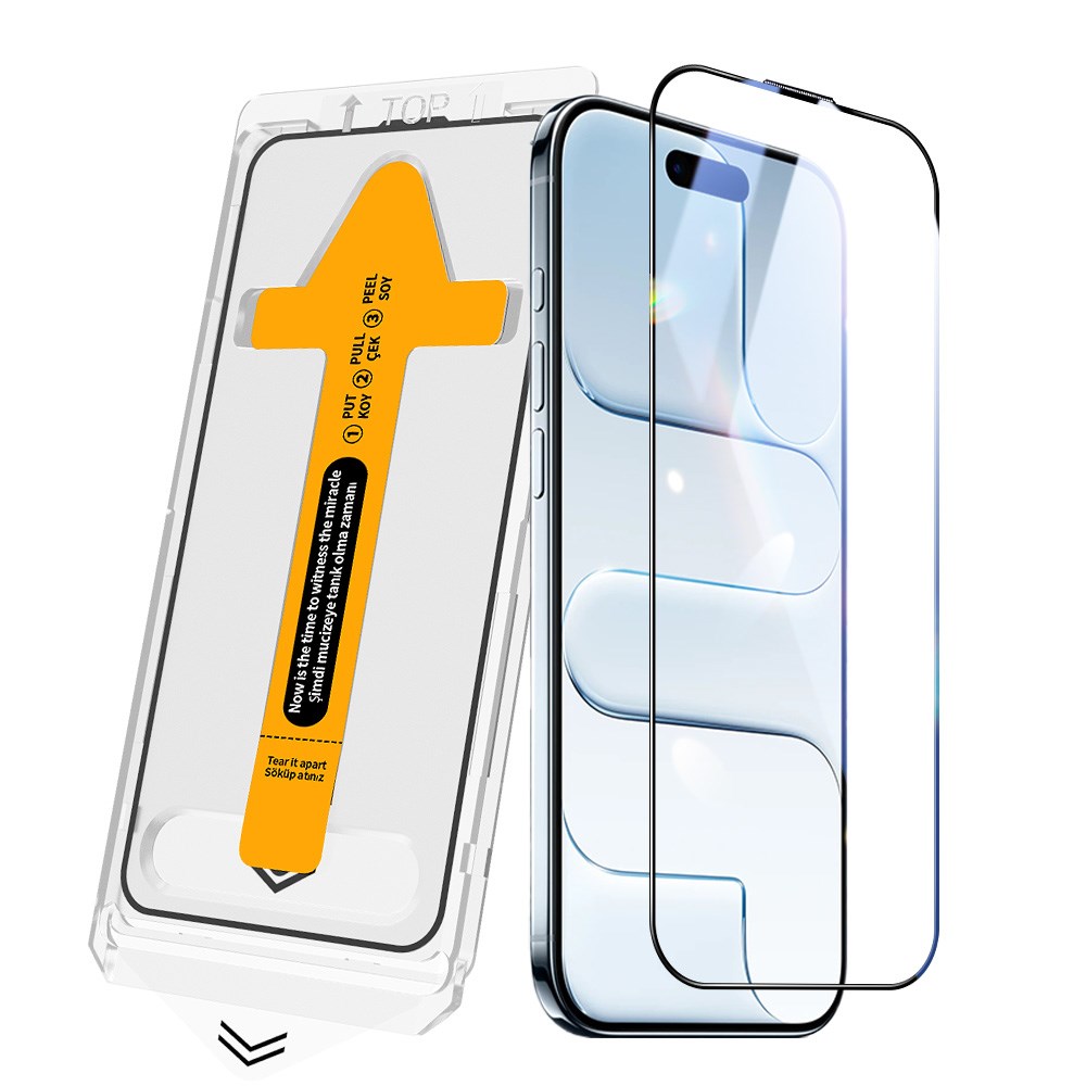 Apple iPhone 17 Air Zore 2.5D Oliv HD Temperli Cam Ekran Koruyucu + Kolay Uygulama Aparatı