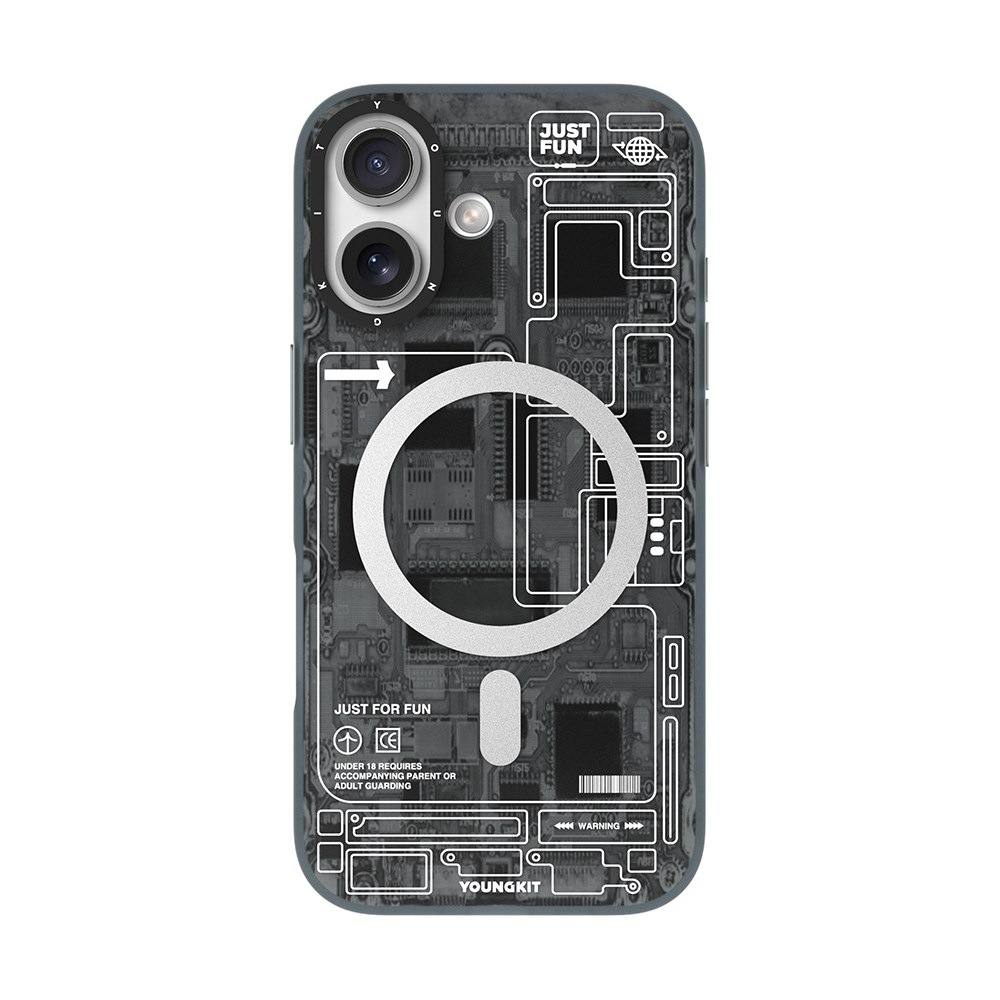 Apple iPhone 17 Kılıf M-safe Şarj Özellikli Kamera Denetim Butonlu Youngkit Technology Serisi Kapak