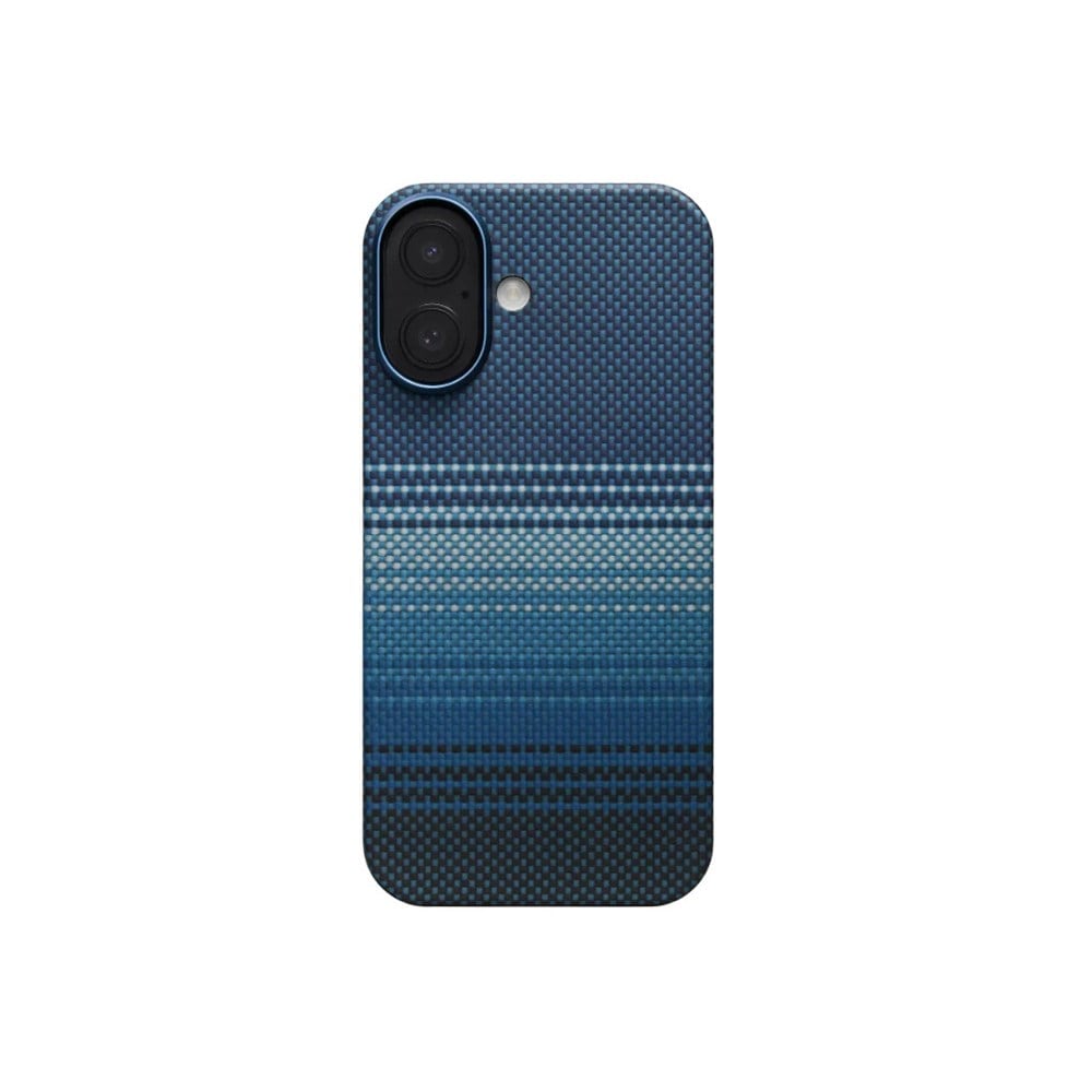 Apple iPhone 17 Kılıf M-safe Şarj Özellikli Aramid Fiber Pitaka Tactile Woven Sunset-Moonrise Serisi Kapak