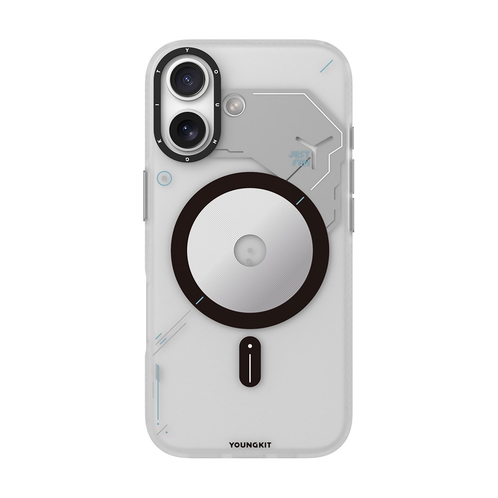 Apple iPhone 17 Kılıf M-safe Şarj Özellikli Disk Desenli Youngkit Disc Battle Kapak