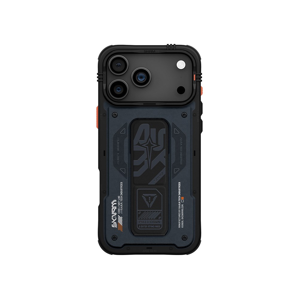 Apple iPhone 17 Pro Kılıf Desenli Airbag Tasarımlı Standlı Skinarma Aegis Kapak