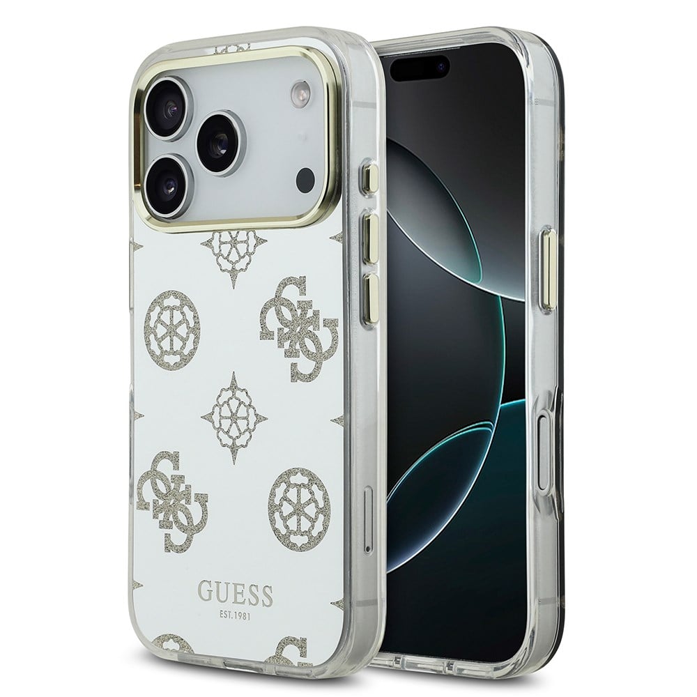 Apple iPhone 17 Pro Kılıf Guess Orjinal Lisanslı Metal Kamera Çerçeveli Simli Aynalı Kapak