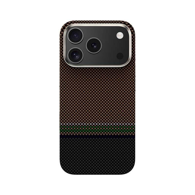 Apple iPhone 17 Pro Kılıf M-safe Şarj Özellikli Karbon Fiber Tasarımlı Benks Prestige ArmorPro Kevlar Kapak
