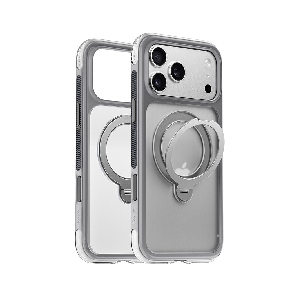 Apple iPhone 17 Pro Kılıf Wiwu AS-203 AeroShield Ultra Serisi M-safe Şarj Özellikli Airbag Tasarımlı Standlı Kapak