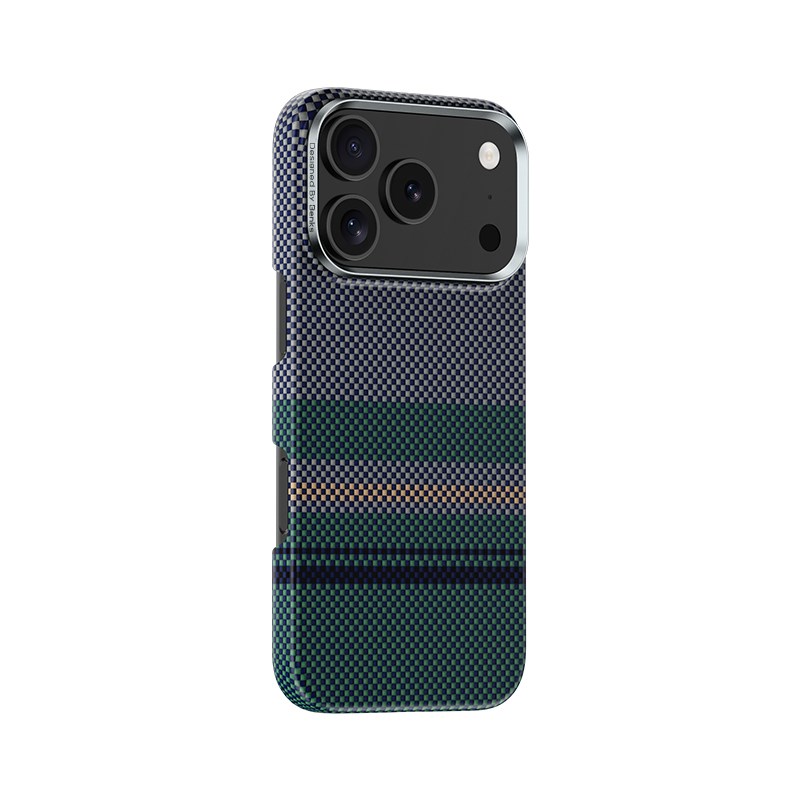 Apple iPhone 17 Pro Max Kılıf M-safe Şarj Özellikli Karbon Fiber Tasarımlı Benks Aurora ArmorAir Kevlar Kapak