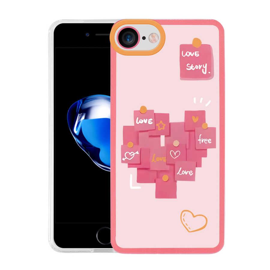 Apple iPhone SE 2020 Kılıf Zore M-Fit Desenli Kapak