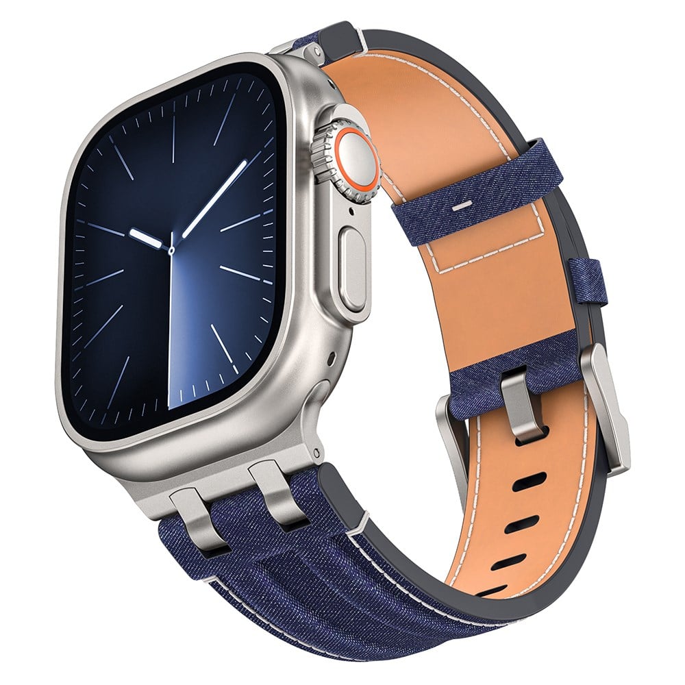 Apple Watch 44mm Zore KRD-153 Kot Kumaş Tasarımlı Kordon
