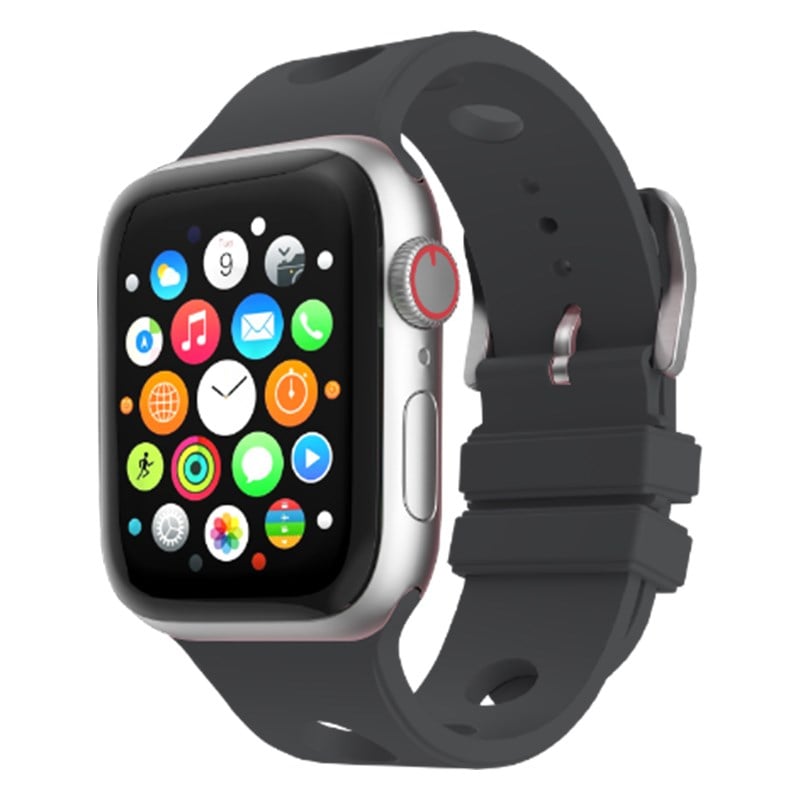 Apple Watch 7 41mm Delikli Tasarım Zore KRD-147 Silikon Kordon