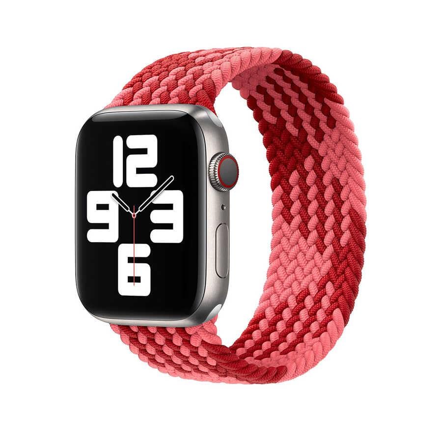 Apple Watch Ultra 49mm Kordon Wiwu Braided Solo Loop Contrast Color Small Strap Kayış