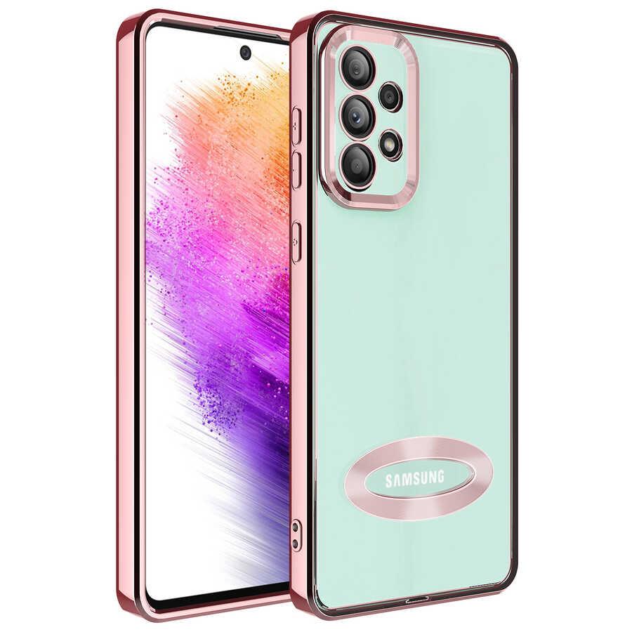 Galaxy A32 4G Kılıf Kamera Korumalı Logo Gösteren Zore Omega Kapak