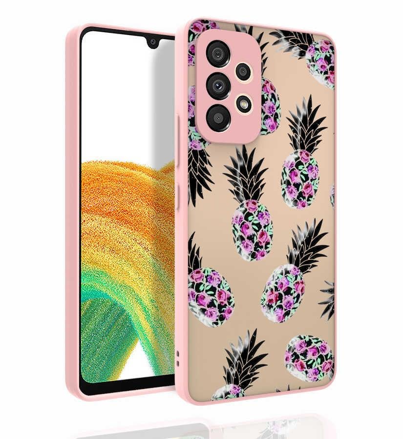 Galaxy A53 5G Kılıf Desenli Kamera Korumalı Parlak Zore Nora Kapak