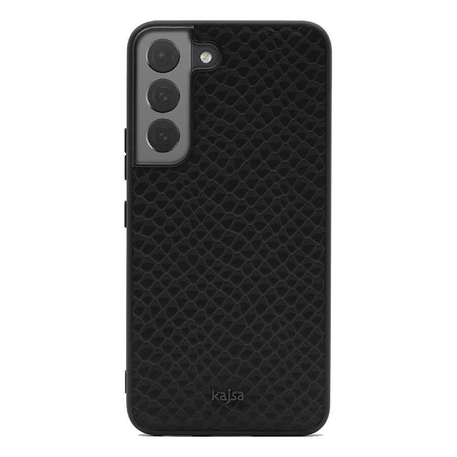 Galaxy S22 Plus Kılıf ​Kajsa Pearl Pattern Hakiki Deri Kapak