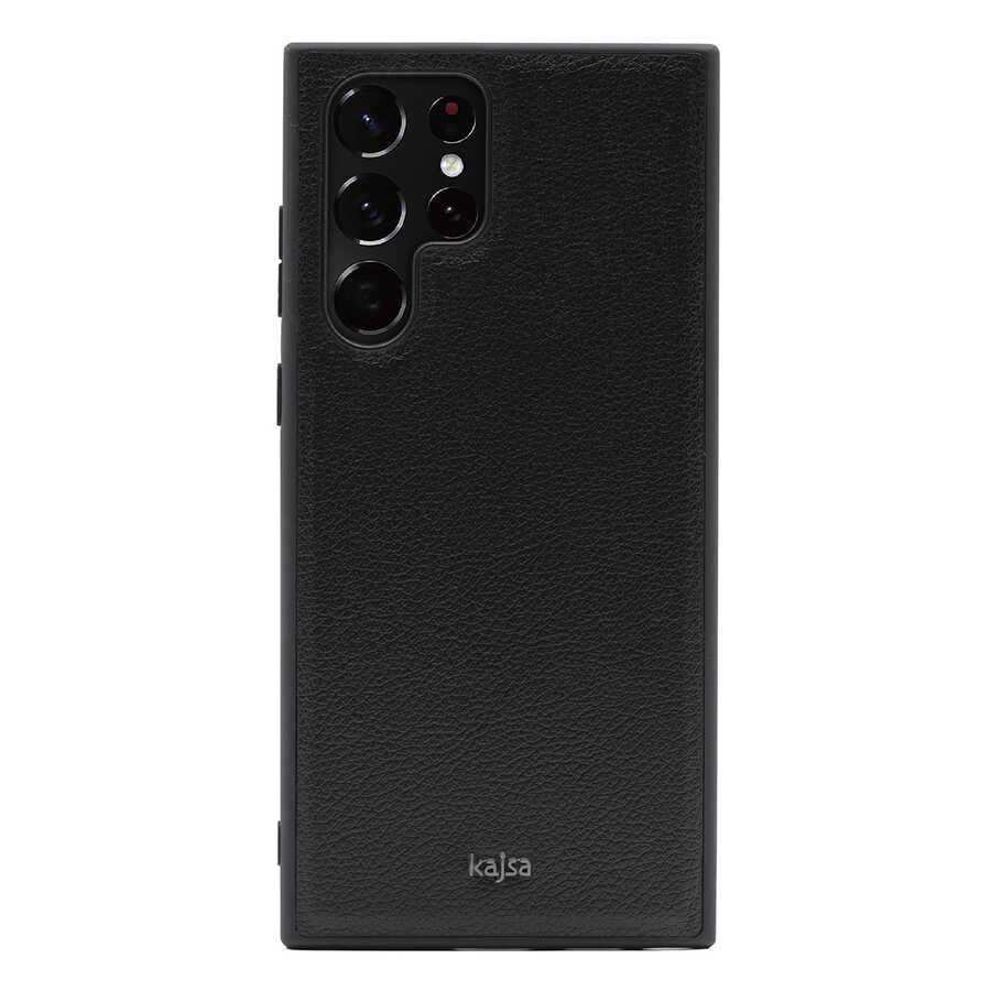 Galaxy S22 Ultra Kılıf ​Kajsa Luxe Collection Hakiki Deri Kapak