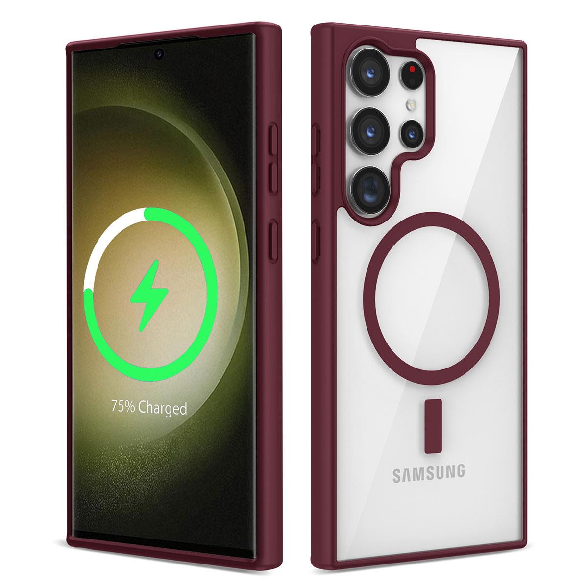 Galaxy S22 Ultra Kılıf M-safe Wireless Şarj Özellikli Silikon Zore Ege Kapak