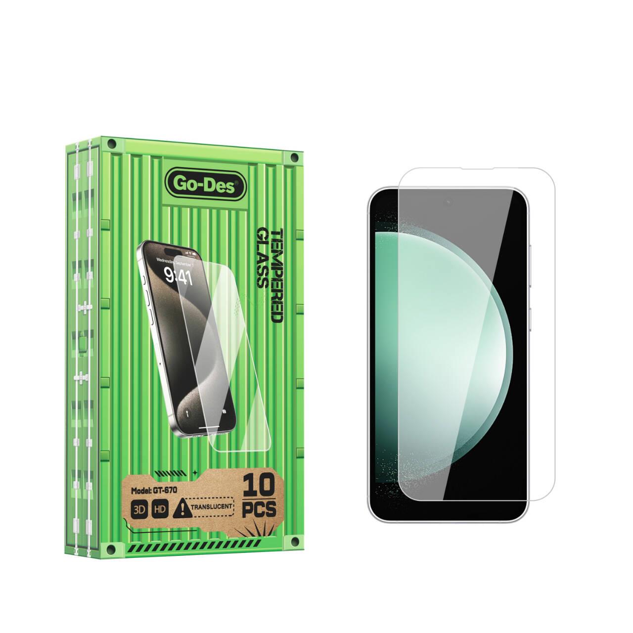 Galaxy S23 FE Go Des Parmak İzi Bırakmayan 9H Oleofobik Bom Glass Ekran Koruyucu