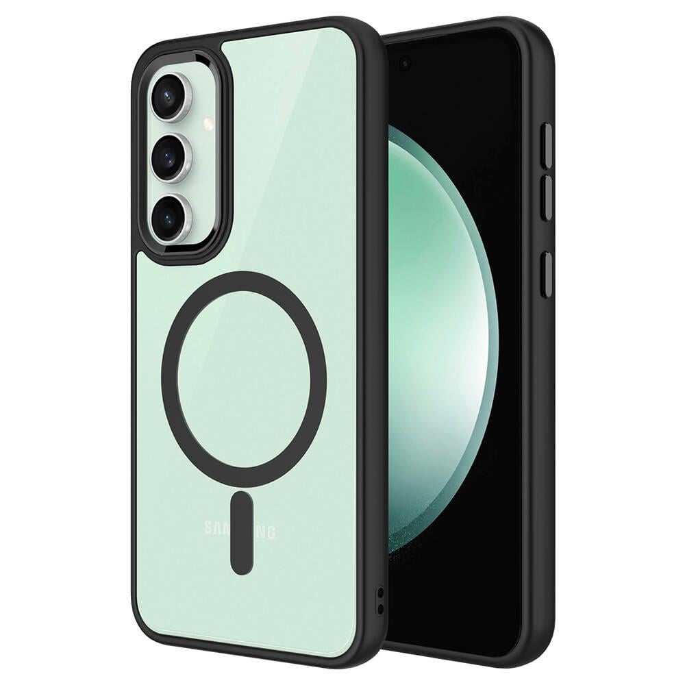 Galaxy S23 FE Kılıf Wireless Şarj Özellikli Zore Krom M-safe Silikon Kapak