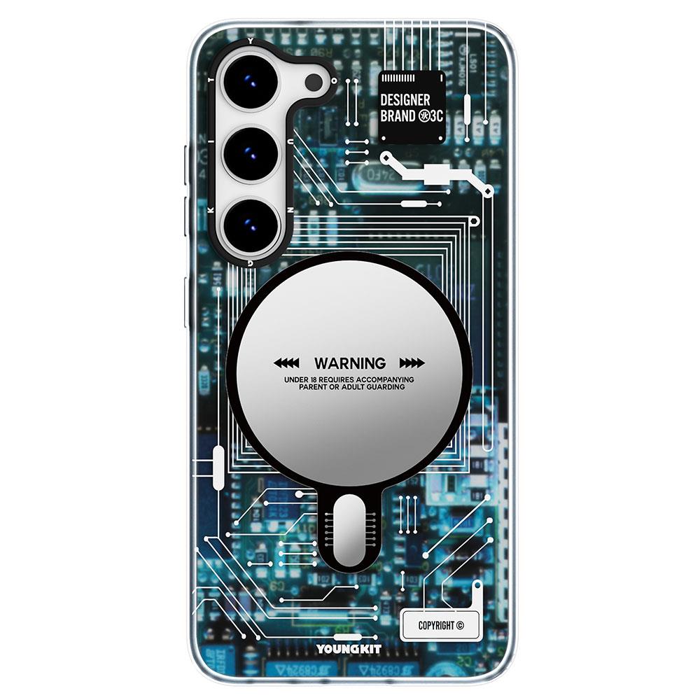 Galaxy S23 Kılıf M-safe Şarj Özellikli YoungKit Technology Serisi Kapak