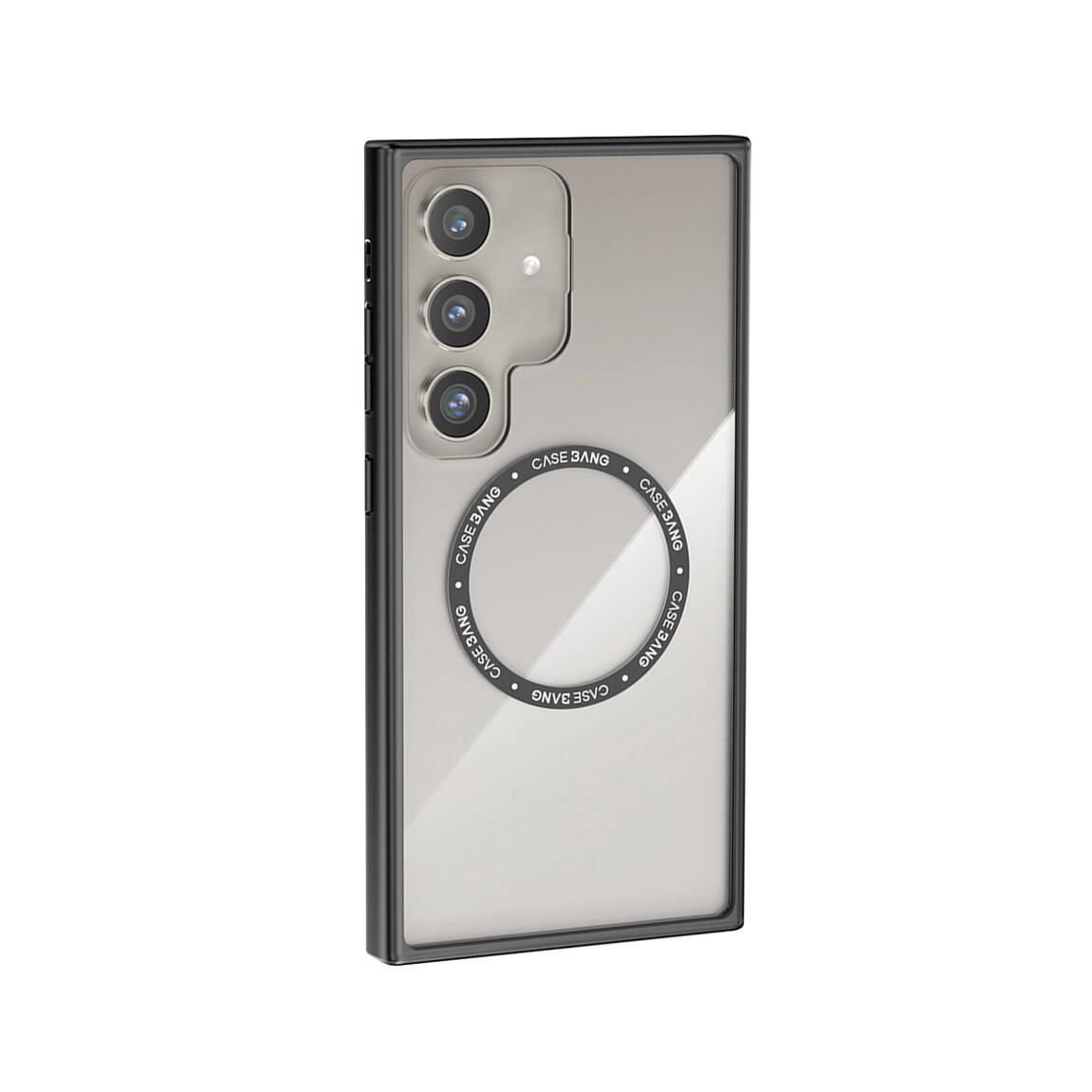 Galaxy S24 Kılıf M-safe Şarj Özellikli Casebang Body Frame Kapak