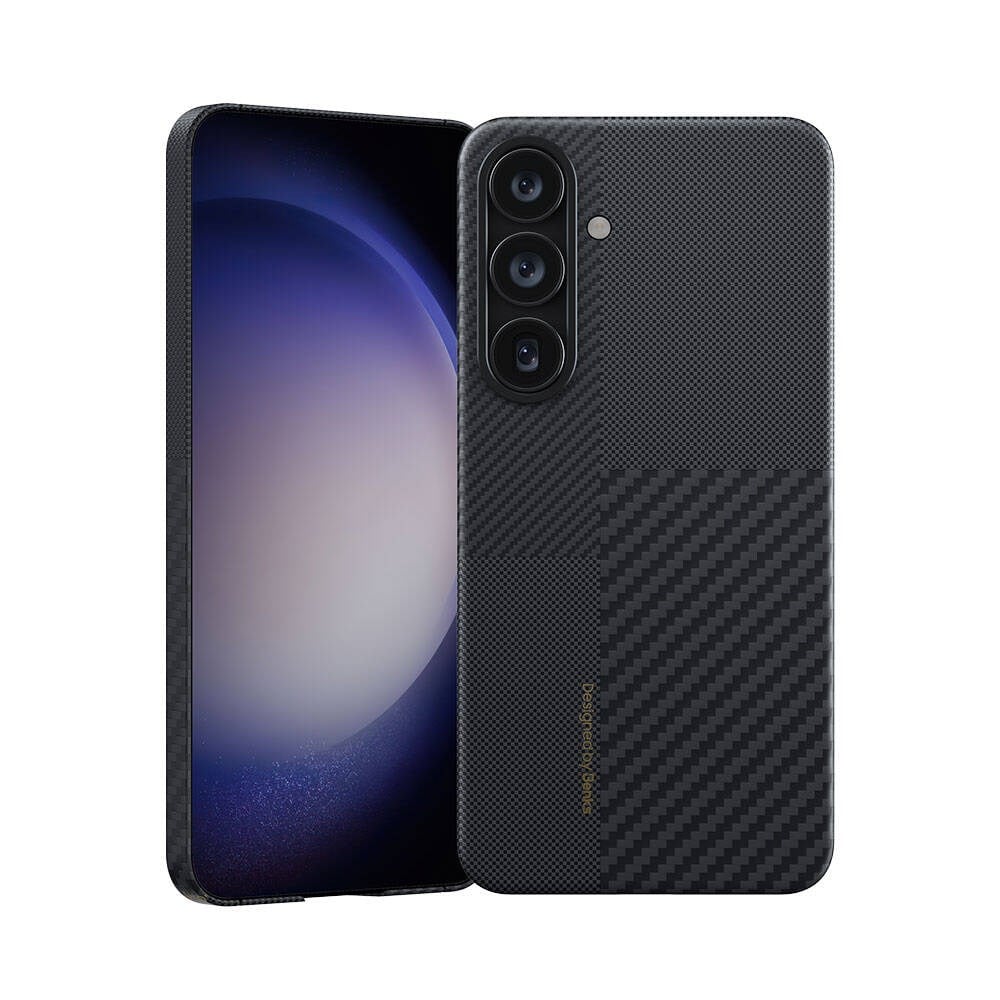 Galaxy S25 Kılıf M-safe Şarj Özellikli Karbon Fiber Benks Montage ArmorAir Kevlar Kapak