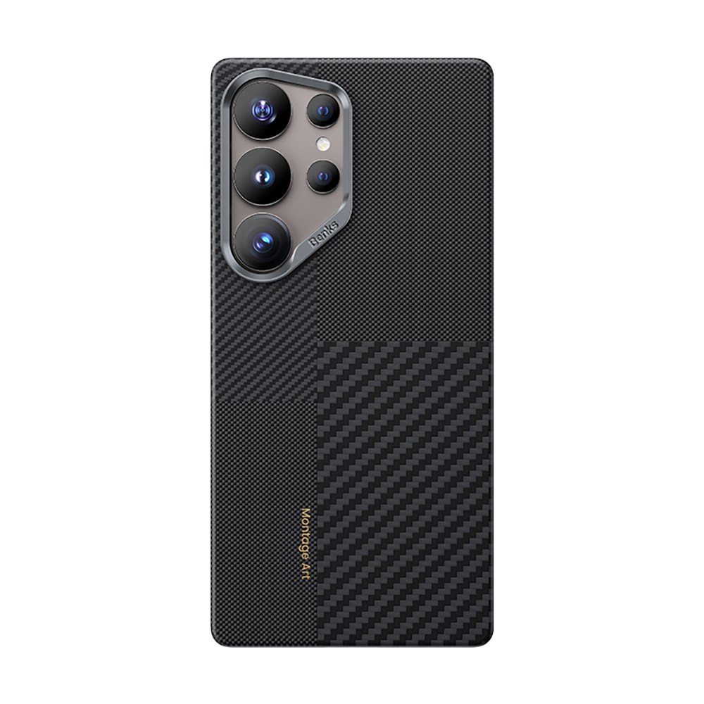 Galaxy S25 Ultra Kılıf M-safe Şarj Özellikli Karbon Fiber Benks Montage ArmorAir Kevlar Kapak