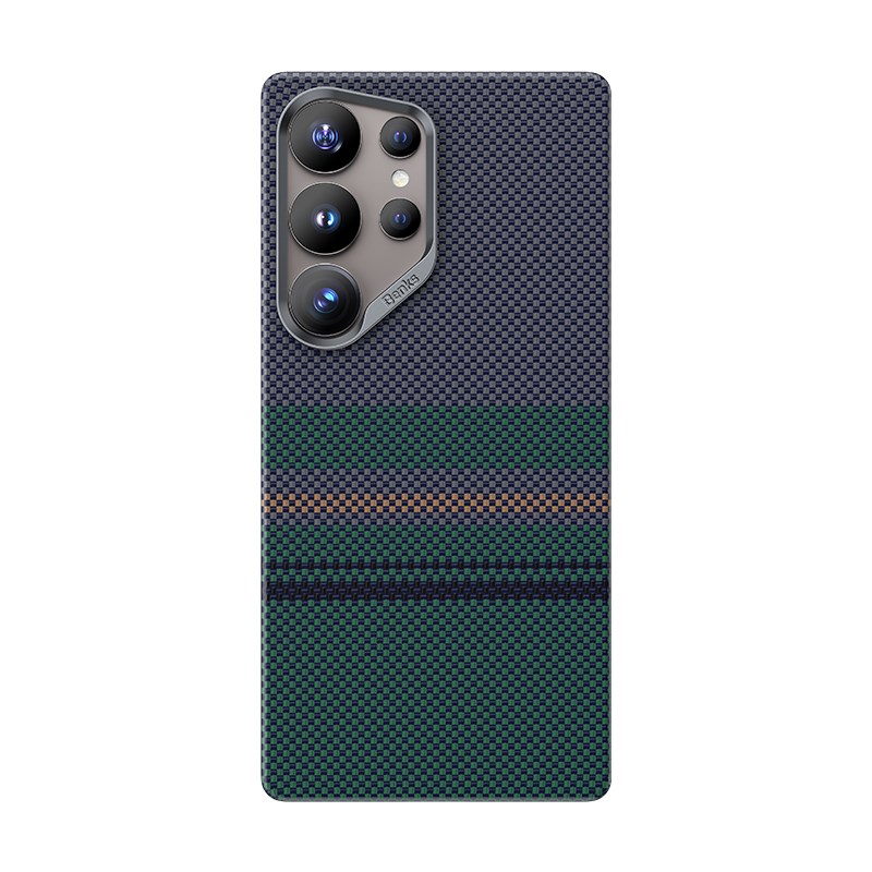 Galaxy S25 Ultra Kılıf M-safe Şarj Özellikli Karbon Fiber Tasarımlı Benks Aurora ArmorAir Kevlar Kapak