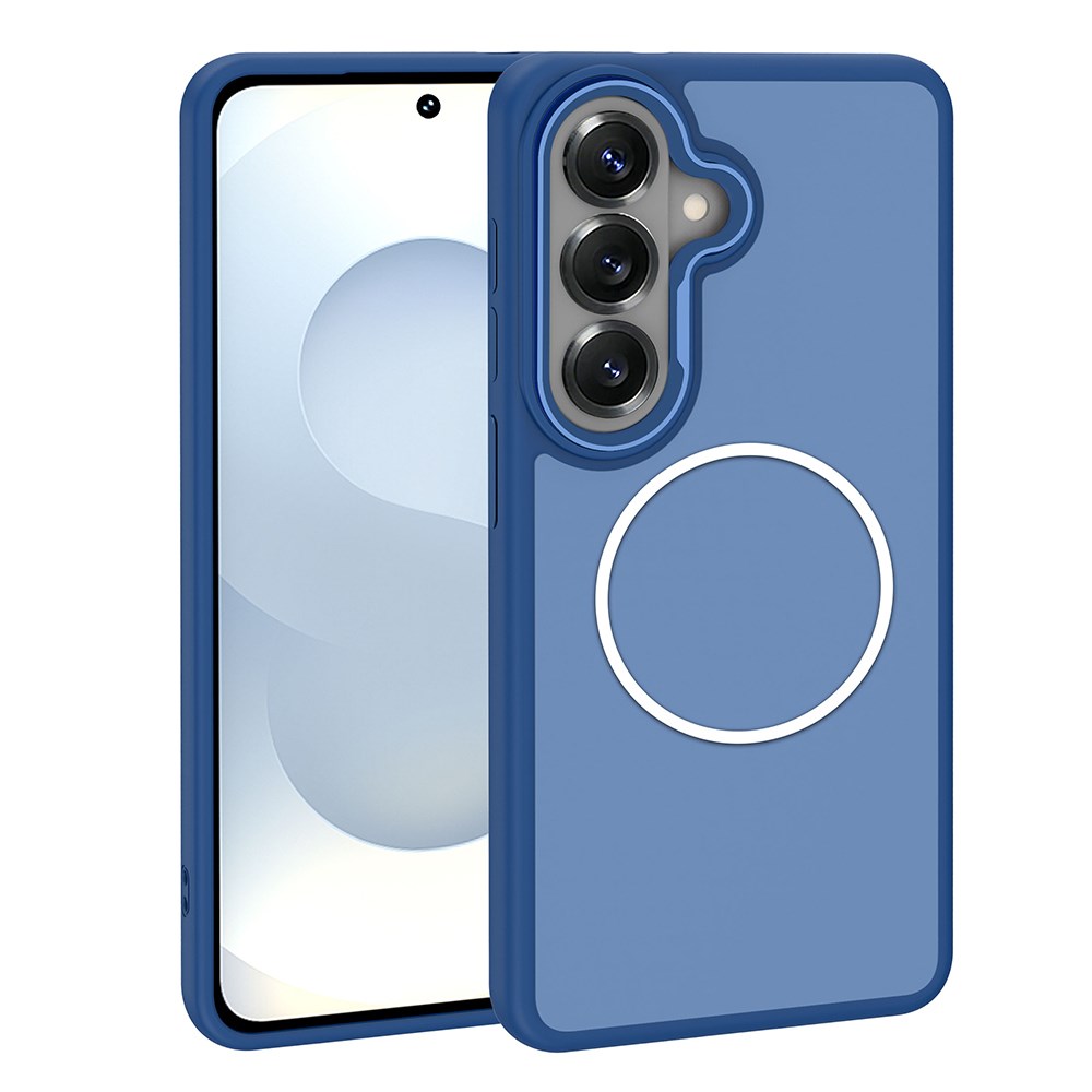 Galaxy S26 Kılıf M-Safe Şarj Özellikli Metal Kamera Çerçeveli Zore Sanremo Silikon Kapak