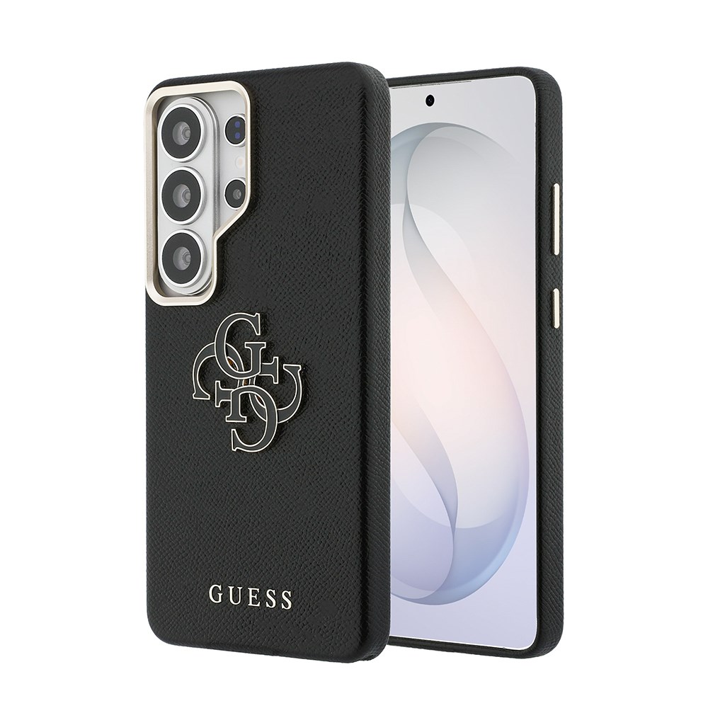 Galaxy S26 Ultra Kılıf Guess Orjinal Lisanslı Grained Yazı ve 4G Büyük Metal Logolu Kapak