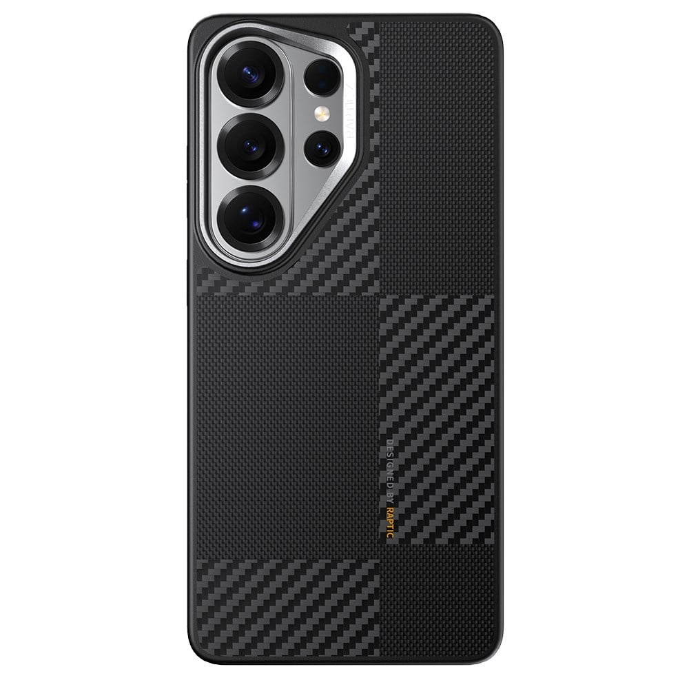 Galaxy S26 Ultra Kılıf M-safe Şarj Özellikli 600D Metal Kamera Çerçeveli Raptic Aramid Dual Serisi Kapak