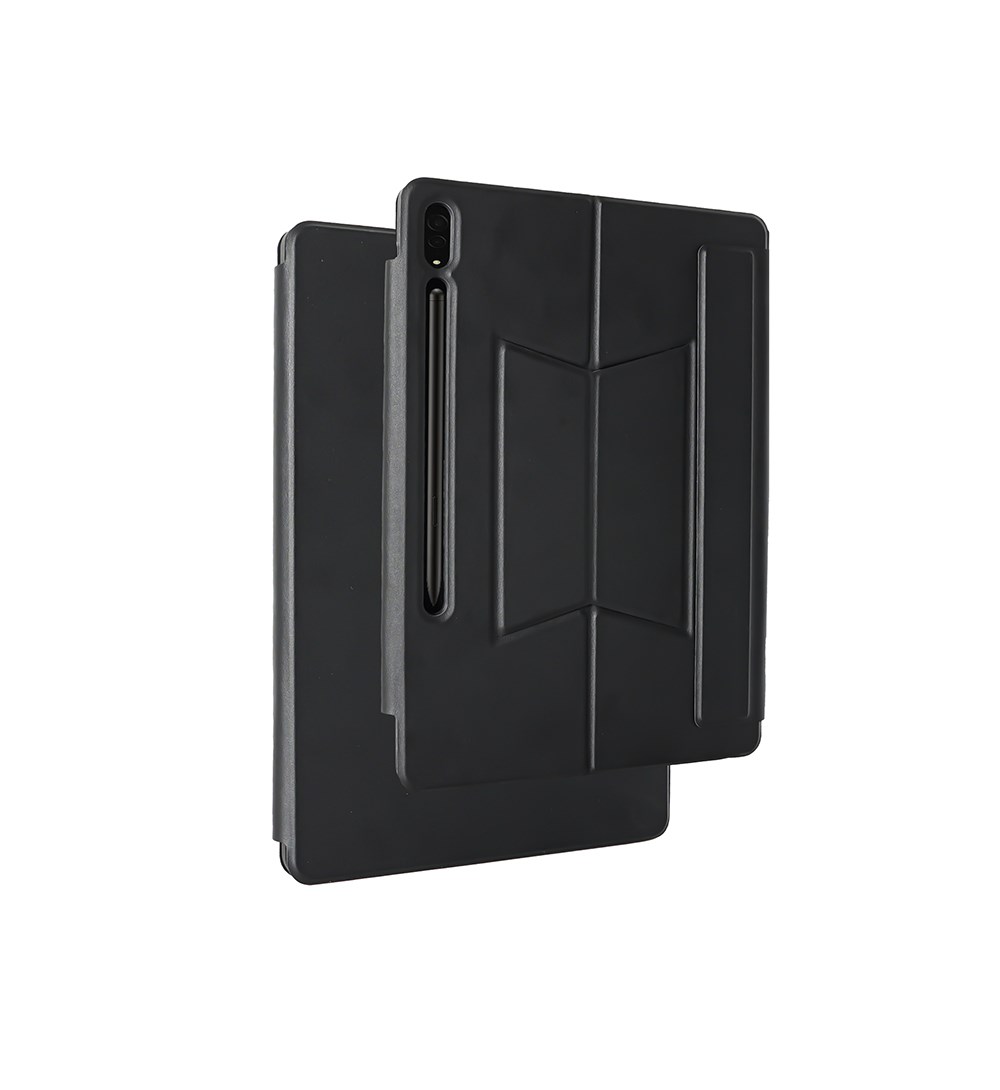 Galaxy Tab S10 FE Plus Zore Border Keyboard Bluetooh Bağlantılı Standlı Klavyeli Tablet Kılıfı