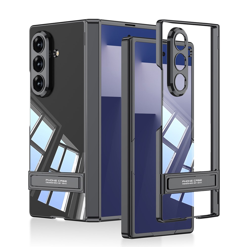 Galaxy Z Fold 7 Kılıf Kamera Korumalı Şeffaf Tasarımlı Zore Lego Standlı Kapak