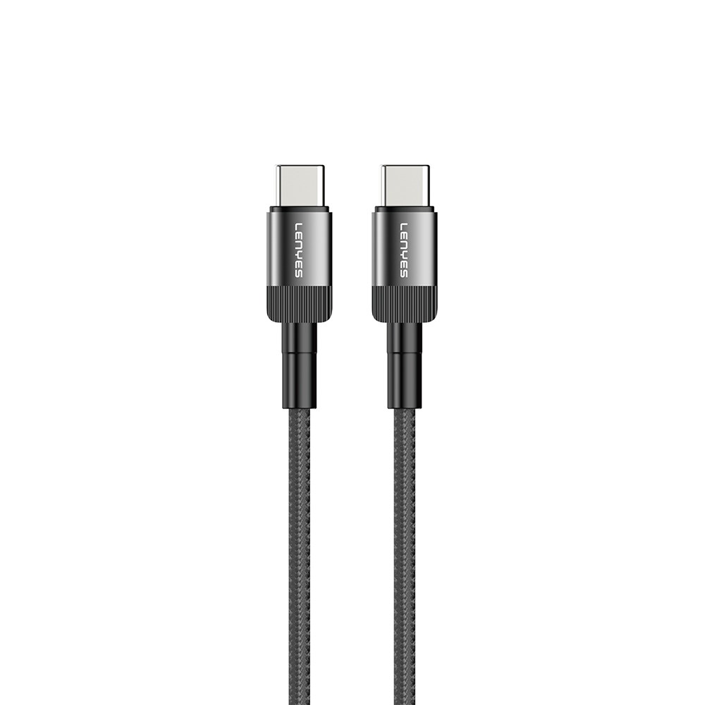 Lenyes LC546 Type-C to Type-C Örgü Tasarımlı Hızlı Şarj Özellikli Data ve Şarj Kablosu 60W 1M