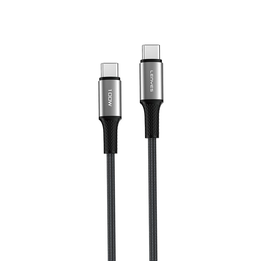 Lenyes LC561 Type-C to Type-C PD Örgü Tasarımlı Hızlı Şarj Özellikli Data ve Şarj Kablosu 100W 1M