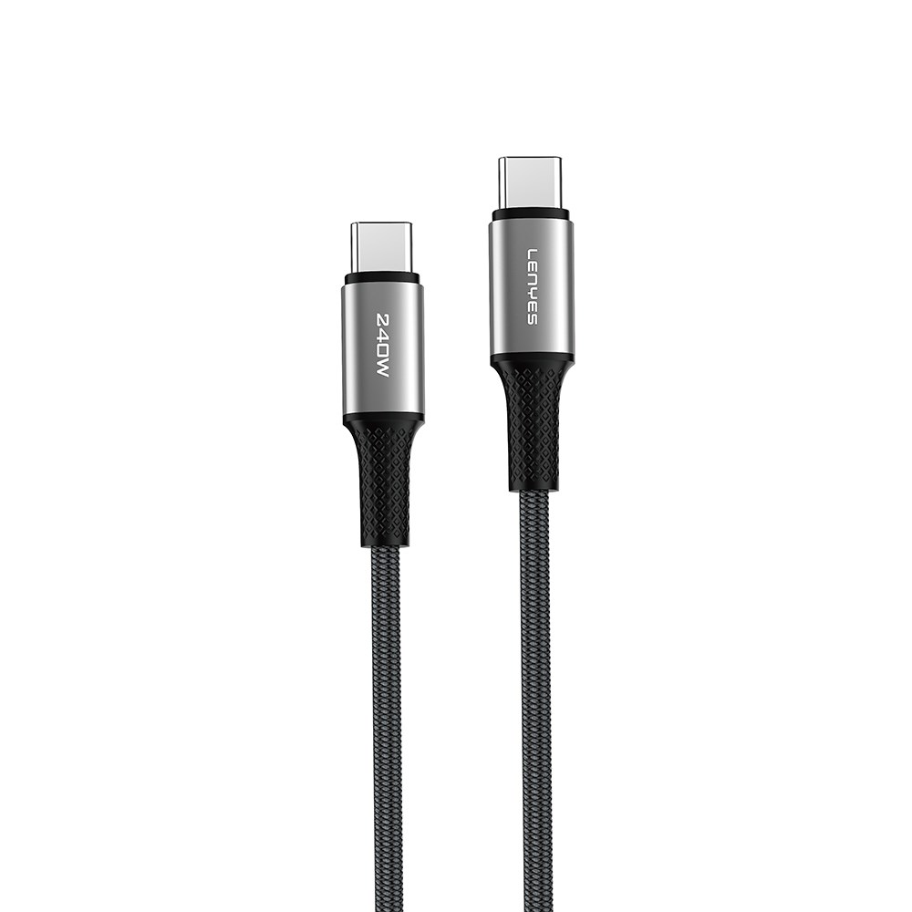 Lenyes LC563 Type-C to Type-C PD Örgü Tasarımlı Hızlı Şarj Özellikli Data ve Şarj Kablosu 240W 1M