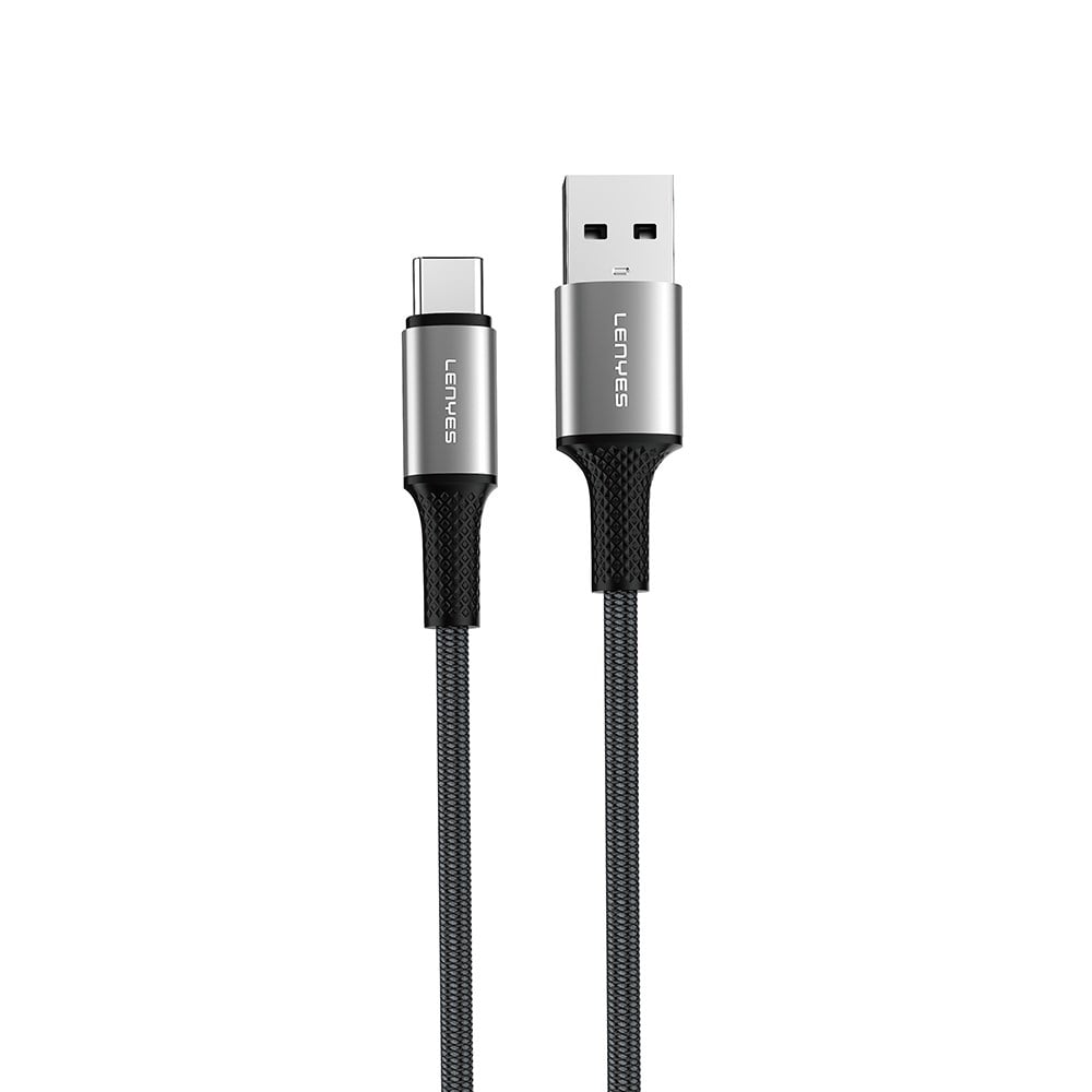 Lenyes LC566 USB-A to Type-C Örgü Tasarımlı Hızlı Şarj Özellikli Data ve Şarj Kablosu 12W 2M