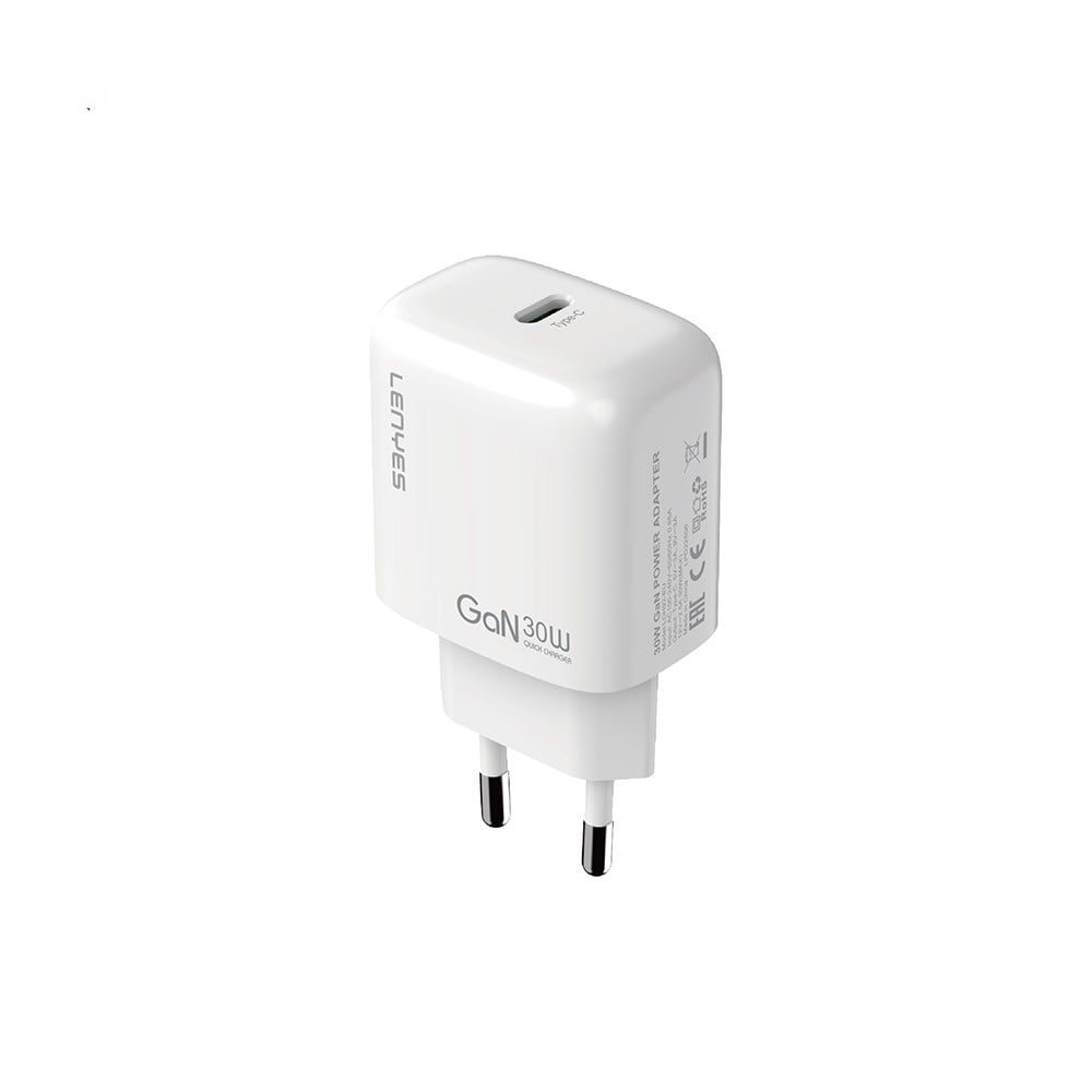 Lenyes LCH92 Type-C GaN Teknolojili PD Hızlı Şarj Özellikli Şarj Başlığı 30W