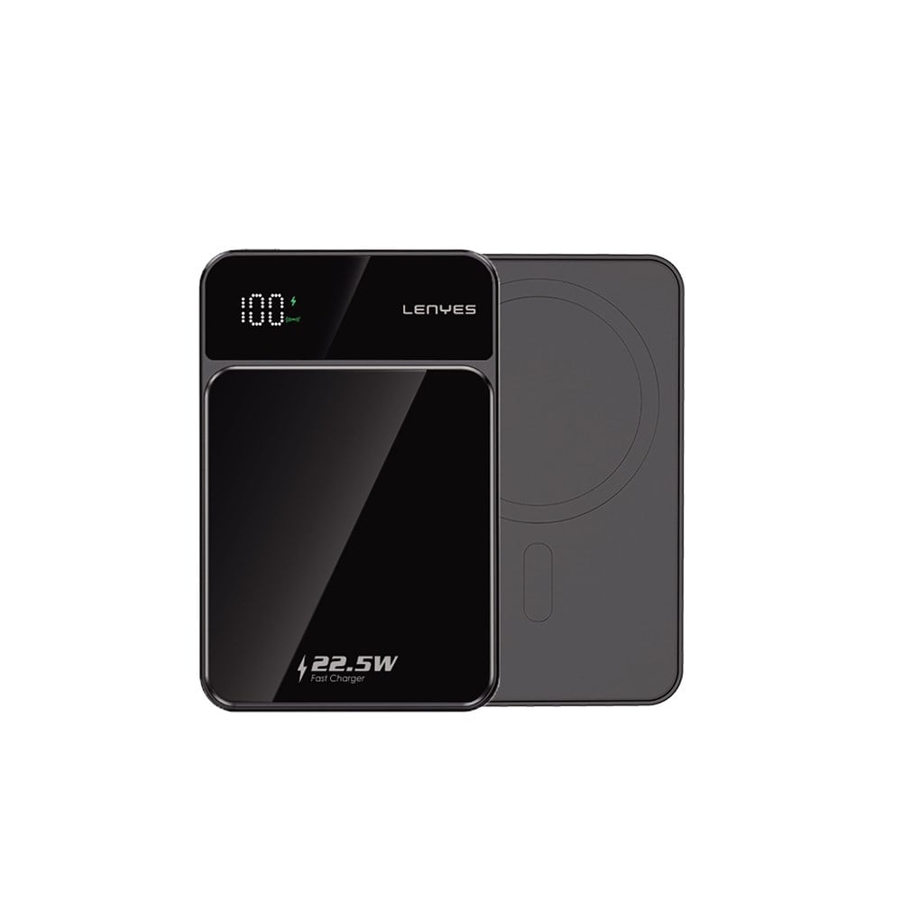Lenyes PW126D Dijital LED Ekranlı Kablosuz Şarj Özellikli Powerbank 22.5W 10.000mAh