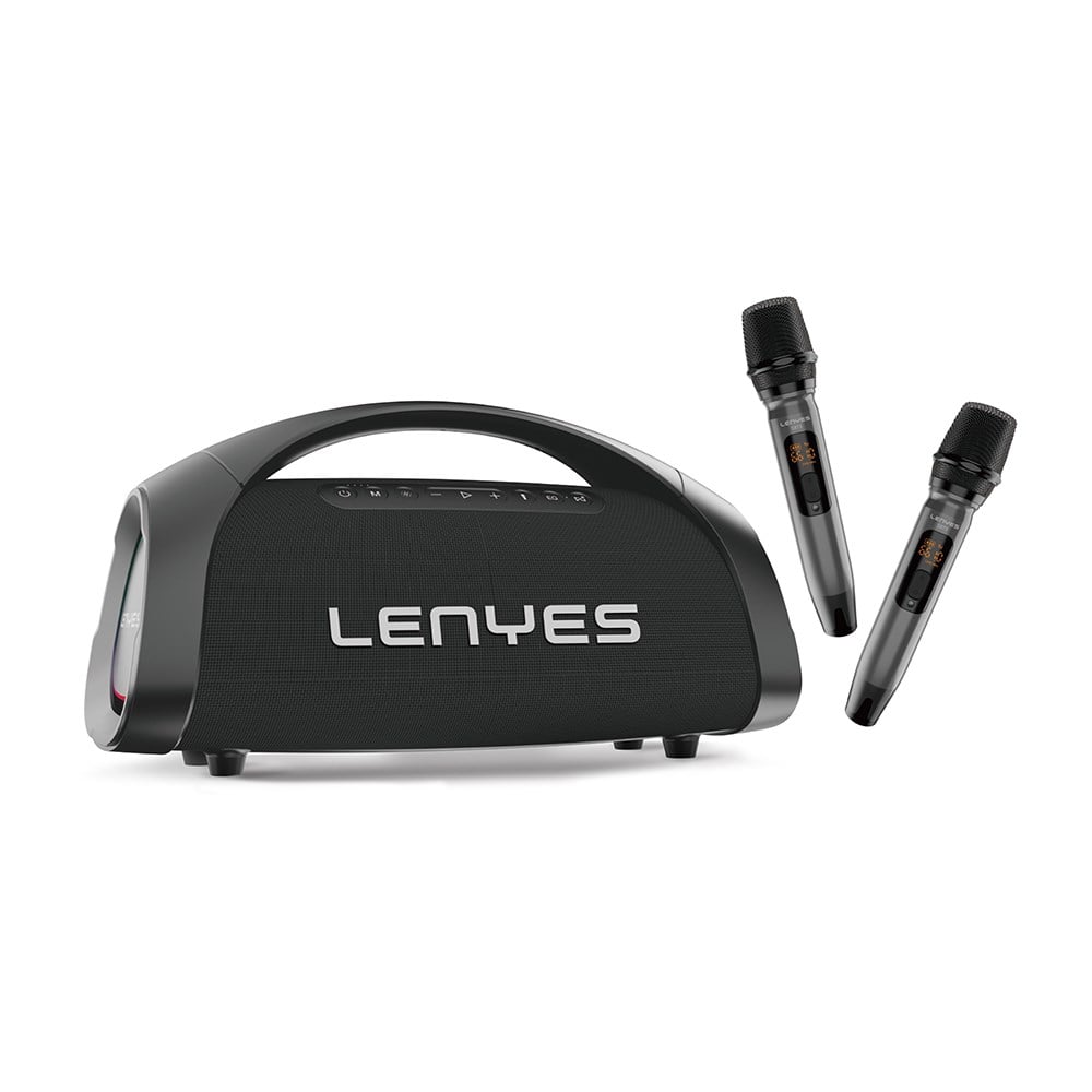 Lenyes S873 RGB Işıklı Taşınabilir Kumandalı&Mikrofonlu TWS Bluetooth Speaker Hoparlör v5.3