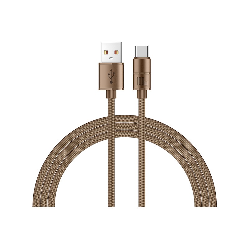 Recci RS08C Warrior Serisi USB-A to Type-C 100W Hızlı Şarj Özellikli Data ve Şarj Kablosu 1.2M