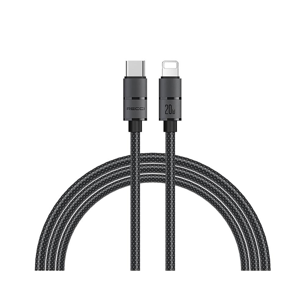Recci RS12CL Warrior Serisi 20W Hızlı Şarj Özellikli Type-C To Lightning PD Kablo 2M