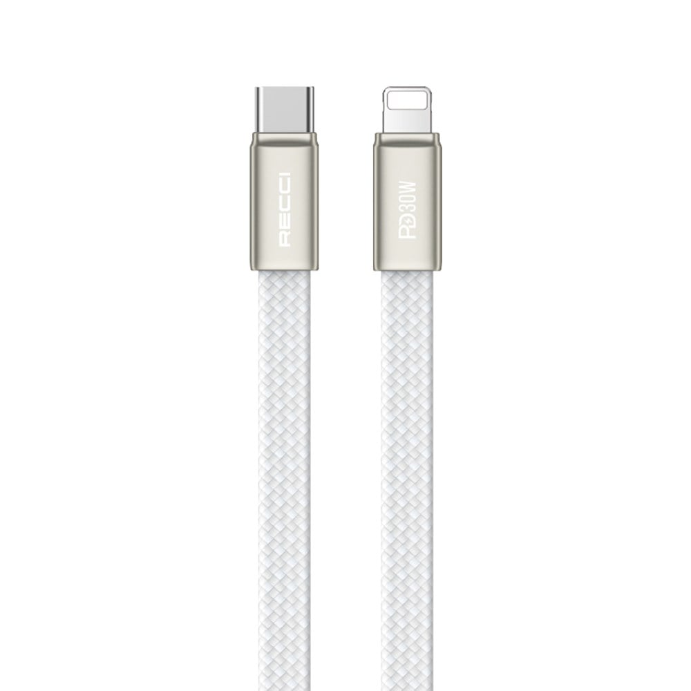 Recci RS55CL Type-C to Lightning PD Hızlı Şarj Özellikli Data ve Şarj Kablosu 30W 1M