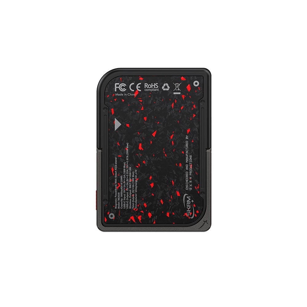 Skinarma Vektor Kablosuz ve PD Hızlı Şarj Özellikli Metal Standlı Taşınabilir Powerbank 15W 5000mAh
