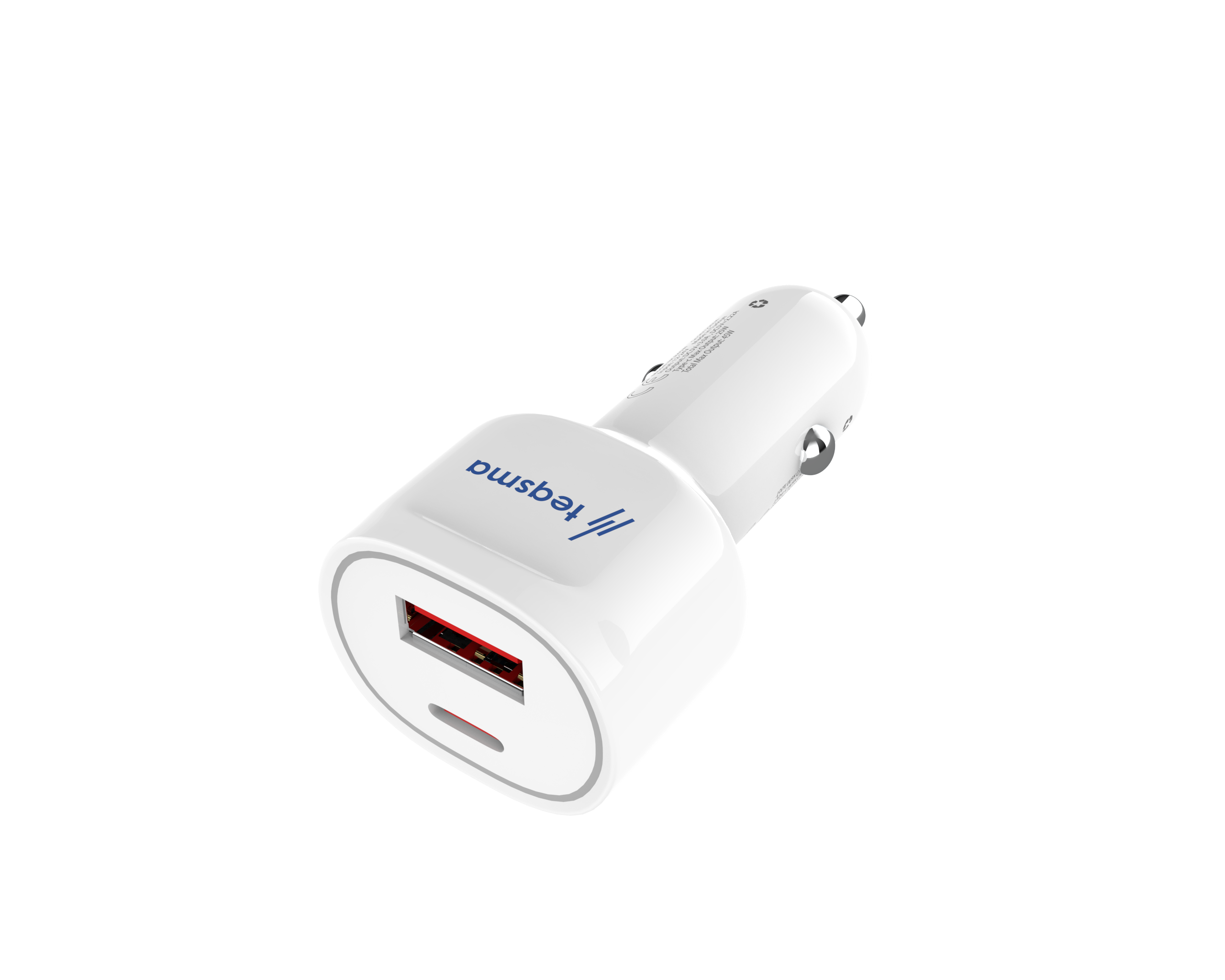 TEQSMA VOLT CAR TYPE-C - USB ARAÇ İÇİ ÇAKMAKLIK HIZLI ŞARJ ALETİ 45W